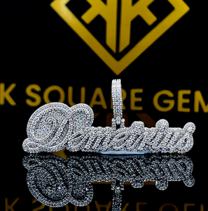 Lettre personnalisée Hip Hop pendentif, personnalisé votre lettre porte-bonheur, hommes Hip Hop numéro pendentif, Moissanite pendentif, glace Hip Hop bijoux - Product Image 1