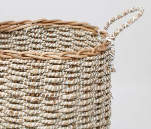 Handcrafted Natural Seagrass <b>Baskets</b> Storage Manufacturer Seagrass <b>Basket</b> with Handles Suitable for Home Decor Made in Vietnam - Product Image 5