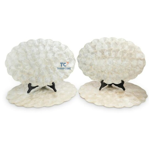 แผ่นรองจานทรงกลมแบบแม่ของไข่มุกทำจากเวียดนามม็อบทรงกลมหรูหรา - Product Image 4