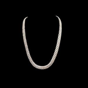 Moissanite 18mm VVS Round Cut Diamond Miami Iced Out Cuban Link Chain pour mariage Hip Hop 925 Sterling Silver - Product Image 2