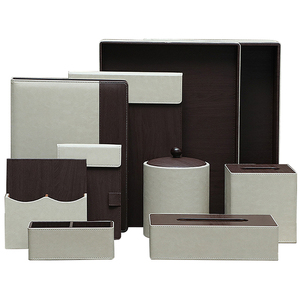 Set di Accessori per Camere d'Albergo in Pelle PU di Alta Qualità, Design Personalizzato, Set di Lusso per Amenities in <span class=keywords><strong>Hotel</strong></span> - Product Image 1