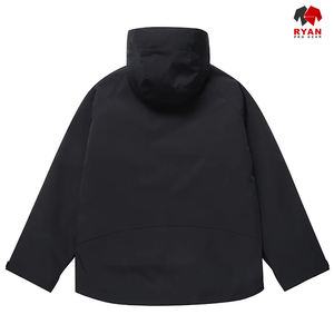 Survêtement d'hiver à capuche imprimé en polaire respirant avec taille élastique et logo personnalisé pour homme - Product Image 3