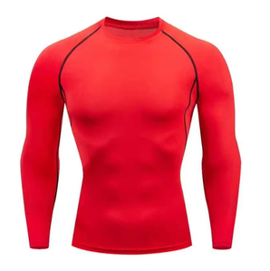 Dropshipping Men's long Sleeve Rashguard Custom NoGi MMA Perform Compress T-Shirt BJJ Gi Jiu Jitsu Wholesale Spandex/Polyester - Product Image 2