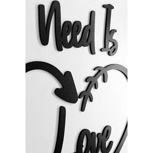 Tutto ciò di cui hai bisogno è l'amore scritto dipinto di decorazione murale in legno-aashop277