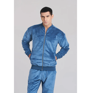 Pantalon de survêtement pour sports d'hiver Polyester Hooded Jogging Zip Gym Running Set Breathable Printed Top Bottoms for Trackssuit - Product Image 5