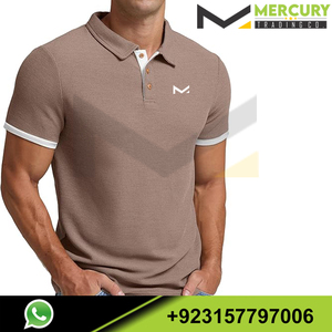 เสื้อกอล์ฟแข็งของผู้ชาย เสื้อเชิ้ตแขนสั้นทรงสลิมฟิตระบายอากาศได้สบาย ๆ สําหรับกีฬากลางแจ้งในฤดูร้อน - Product Image 2