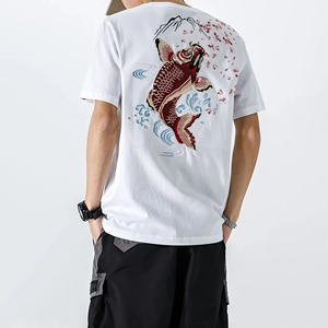 Camiseta Deportiva para Hombre, 100% Algodón, Cuello Redondo, Logotipo Bordado Personalizado, Diseño de Impresión Digital, Tejido Grueso, 2025 - Product Image 2