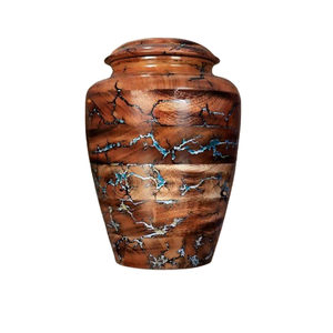 Hermoso diseño de madera con urna de cremación de metal con colores y tamaños personalizados para el hogar a precios al por mayor - Product Image 1