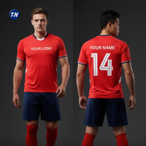 Maillot de football 100% polyester, col en V, extensible dans les quatre sens, sportif, pour tous les jours, conçu pour la performance, confort, séchage rapide, respirant - Product Image 5