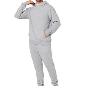 2025 dernière conception respirant 100% coton pull à capuche survêtement survêtement grande taille imprimé hiver été polaire solide ensembles - Product Image 1