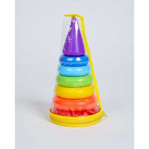 GIRNAR Colorful <b>Rings</b> Pyramid Stacker Engaging Size & Color Learning Sorting Nesting & <b>Stacking</b> Toy - Product Image 5