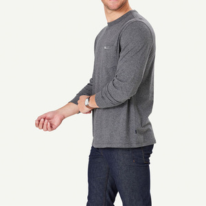 T-shirt à manches longues pour homme de qualité supérieure, col rond, en coton, logo personnalisé, t-shirt à manches longues pour homme, col rond - Product Image 6