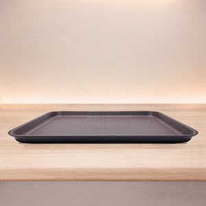 Plateau de service en plastique PP brun noir Plateau de service de restauration rapide rectangle - Product Image 3