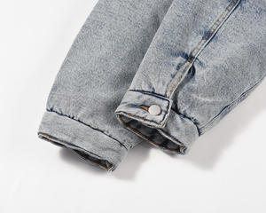 Usine de denim vêtements d'automne personnalisés longues vestes pour hommes en coton veste d'hiver en denim uni de haute qualité en gros - Product Image 6