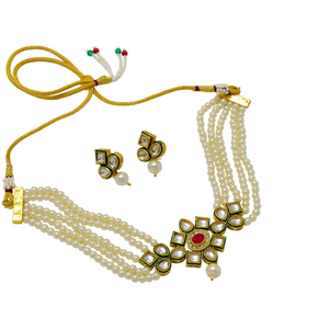 Parure de collier ras-du-cou en cristal blanc, bijoux de mariée vintage plaqué or rhodié pour cadeaux de mariage, en cuivre, pierre principale zircon - Product Image 2