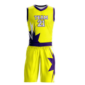 Uniformes de Baloncesto de Diseño Personalizado de Primera Calidad, Conjuntos Deportivos Transpirables de Secado Rápido para Verano, Impresos en 100% Poliéster - Product Image 2