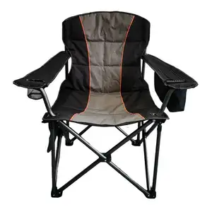 Glamping, silla de césped plegable de pesca personalizada de gran tamaño de lujo, soporte resistente, sillones acolchados para brazos, silla de playa para acampar al aire libre