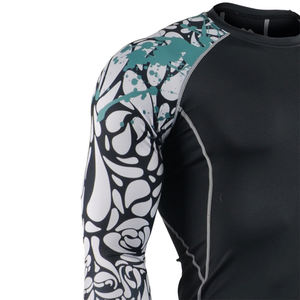 <b>Top</b> Quality Sports Wear <b>Men</b> Gym MMA Clothing Rash Guard <b>Swimming</b> Rash Guard With Sublimation Long Sleeve - Product Image 5