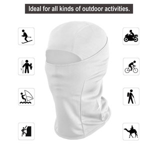 Couvre-visage de randonnée en polaire coupe-vent d'hiver pour hommes, pour les sports de plein air, masque de ski de couleur unie, tissu respirant, options OEM - Product Image 6