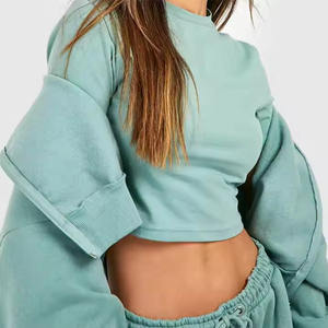 Ensemble de survêtement pour femme en deux pièces, hiver, uni, tendance, respirant, imperméable, confortable, avec boutons en dentelle, logo imprimé personnalisé - Product Image 4