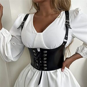 Nouvel Arrivage – Camisole Corset Sexy pour Femme, Dos Nu, en Cuir, Design Sans Couture et Respirant, Maintien Moyen - Product Image 3