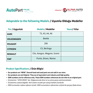 Couvercle de moteur d'indicateur de compteur de vitesse pour Renault Audi Volkswagen Peugeot (expédition du fabricant turc) - Product Image 2