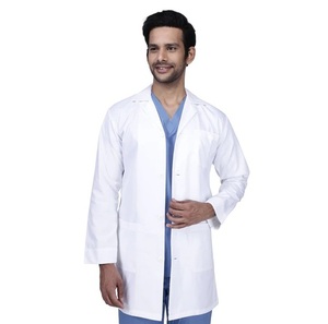 La enfermería del Hospital al por mayor usa batas largas de laboratorio en algodón médico bata blanca personalizada profesional transpirable - Product Image 3