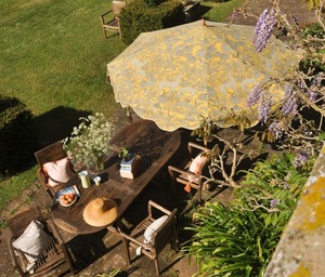 ร่มบังแดดทำจากโพลีเอสเตอร์แบบหนาสองชั้นใช้กลางแจ้งร่มกันแดดทำจากอลูมิเนียม - Product Image 1