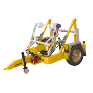 Remorque hydraulique auto-chargeante en acier inoxydable pour bobines de câbles, 4 tonnes, avec treuil, fabriquée en Turquie pour le manutention et le transport de bobines de câbles - Product Image 1
