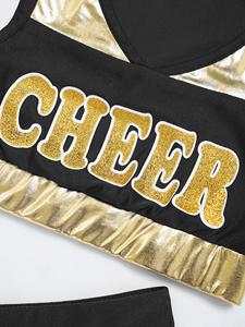Uniforme de pom-pom girl sans manches de nouveau style direct d'usine 100% ensembles imprimés de vêtements de sport en polyester - Product Image 6