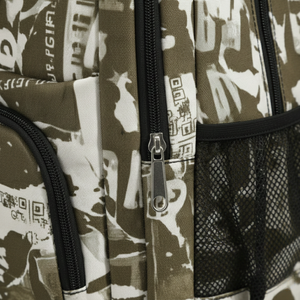 Vintage Camo School <b>Backpack</b> with <b>Waterproof</b> Oxford Material Lining Polyester Zipper Closure - Product Image 4