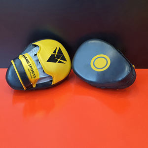 Guantes de boxeo de cuero real personalizados de alta calidad y almohadilla de enfoque de patada, equipo de entrenamiento al por mayor para Muay y punzonado - Product Image 4