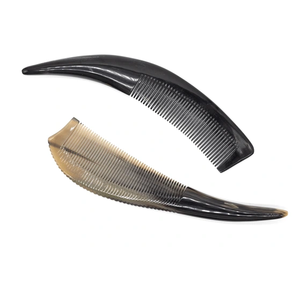 หวีเขาควายธรรมชาติแบบ100% อุปกรณ์จัดแต่งทรงผมดีไซน์ใบไม้ทำมือหวีเขาควาย - Product Image 2