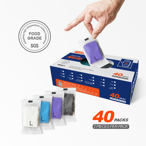 Gants en nitrile Anboson 5 mil avec 40 paires dans un sachet individuel, noir et bleu, Guantes De Nitrilo pour dentisterie, tatouage et salon de beauté - Product Image 2