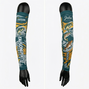 Manga de Pesca para Mujer, 180 GSM, Poliéster Spandex Transpirable, Protección UV, Paneles con Estampado de Escamas de Pescado Azules, Logotipo Personalizado por Sublimación - Product Image 5