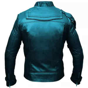 Veste d'hiver personnalisée pour hommes en cuir véritable marron foncé avec fermeture à glissière Vestes en cuir originales - Product Image 6