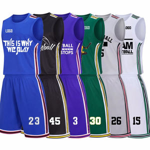 Maillot de basket-ball réversible professionnel personnalisé à séchage rapide maille respirante ensembles d'uniformes pour hommes vêtements de basket-ball personnalisés de grande taille - Product Image 2