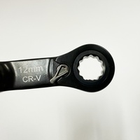 Jeu de clés à cliquet réversibles miniatures 3/8'' 4-en-1 avec douilles hexagonales en CR-V, qualité DIY, finition noire, carré/Torx