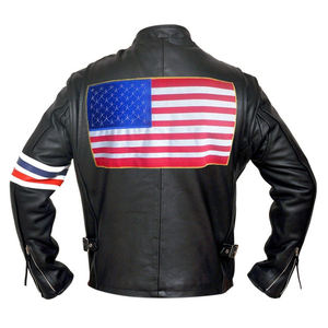 2024 nouveauté Offre Spéciale café Racer motard mode décontractée véritable cuir de vachette veste hommes - Product Image 2