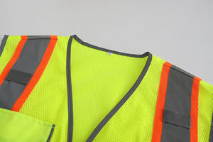 Gilet pour hommes haute visibilité Veste d'avertissement de sécurité extérieure avec un confort maximal Gilet réfléchissant haute visibilité pour la circulation - Product Image 4