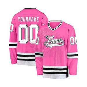 Camiseta de hockey sobre hielo con logotipo personalizado para hombre de primera calidad, ropa deportiva transpirable de alta calidad, uniforme de equipo personalizado fabricado en Pakistán - Product Image 1