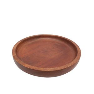 Vente en gros d'assiette ronde en bois plat de style classique plat de couleur naturelle pour le service et la vaisselle faits à la main - Product Image 5