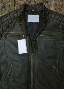 Veste en cuir élégante de haute qualité pour hommes nouveau design décontracté avec tissu en toile enduite de haute qualité pour la vente en ligne - Product Image 5