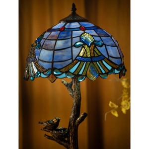 Lampe de table Tiffany Twilight Serenity, abat-jour en vitrail, fabrication artisanale, moderne, écologique, température de couleur réglable, Noël - Product Image 6