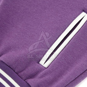 Vestes universitaires à col montant pour hommes Meilleur prix Meilleure vente Service OEM Teint uni pour l'hiver avec logo sur le devant - Product Image 5