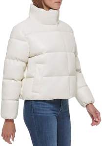 Chaqueta acolchada de piel sintética corta estilo callejero para mujer, venta al por mayor, abrigo holgado de manga larga con cremallera para invierno, bolsillos de alta calidad - Product Image 2