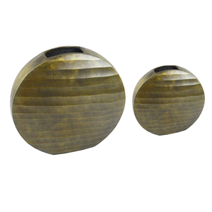 Modern Classic Indoor <b>Flower</b> Vase Fancy Hammered Design with Coastal Style Iron Planter Pot for Decorative <b>Flower</b> <b>Displays</b> - Product Image 3