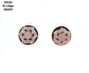 Trendy Gift 925 Sterling <b>Silver</b> Jewelry Cubic Zirconia Stud <b>Earrings</b> Shiny CZ Gemstone Big Circle <b>Huggie</b> <b>Earrings</b> - Product Image 1