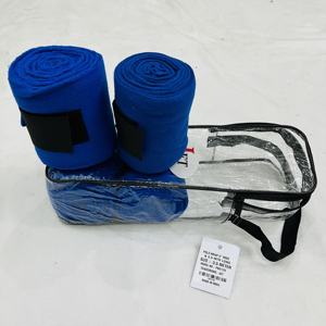 Lot de 4 bandages de jambe essentiels en polaire douce pour le soin des chevaux - Product Image 3