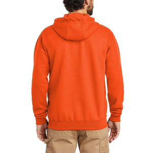 Vêtements décontractés d'hiver pour hommes, sweats à capuche zippés à manches longues, imprimé cœur, style streetwear, 100% coton, tricoté uni, doublé - Product Image 2